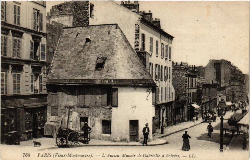 Carte postale ancienne Vieux Montmartre - L'Ancien Manoir de Gabrielle d'Estrées à Paris 18e