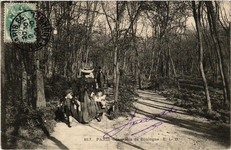 Carte postale ancienne Au bois de Boulogne à Paris 16e