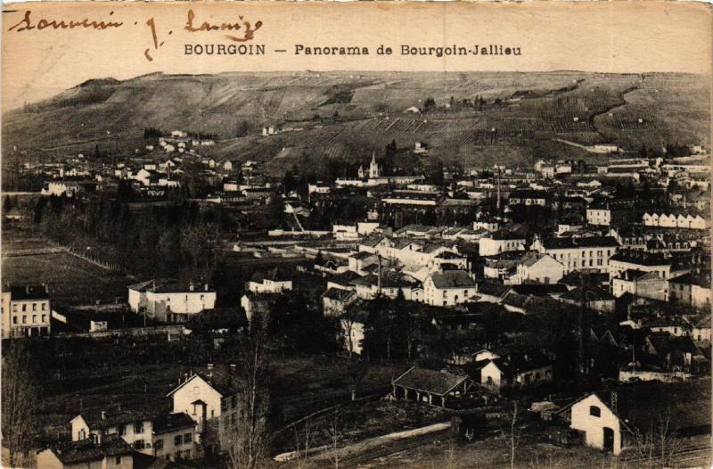 Carte postale ancienne Bourgoin - Panorama de Bourgoin-Jallieu à Bourgoin-Jallieu
