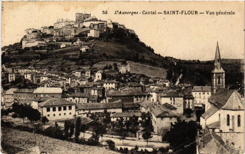 Carte postale ancienne Saint-Flour - Vue générale à Saint-Flour