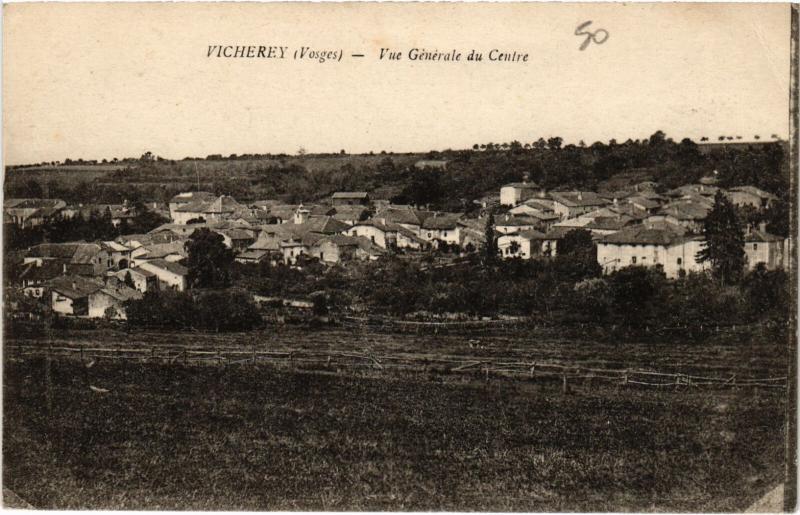 Carte postale ancienne Vicherey - Vue Générale du Centre à Vicherey