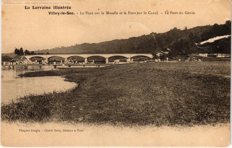 Carte postale ancienne Villey Pont sur la Moselle