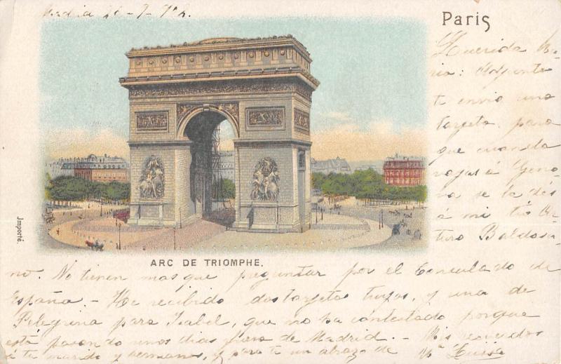 Carte postale ancienne Paris - Arc De Triomphe à Paris