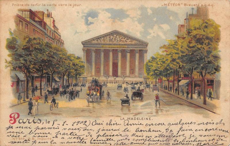Carte postale ancienne Paris - La Madeleine à Paris
