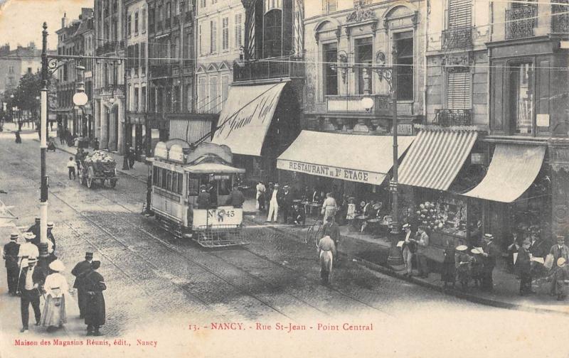 Carte postale ancienne Nancy - Rue Saint Jean - Point Central à Nancy