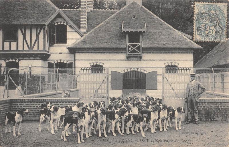 Carte postale ancienne Chateau Du Franc Port - L'Equipage Du Cerf