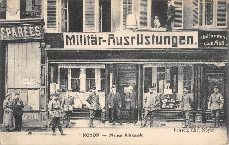 Carte postale ancienne Noyon - Maison Allemande à Noyon