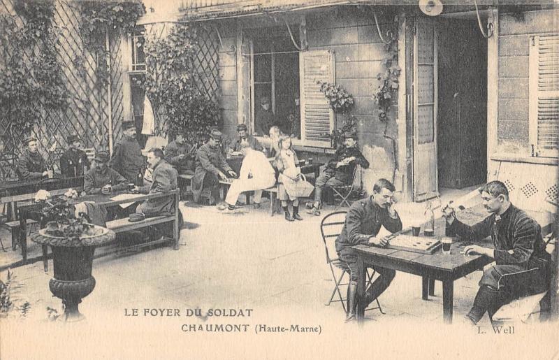 Carte postale ancienne Chaumont - Le Foyer Du Soldat à Chaumont
