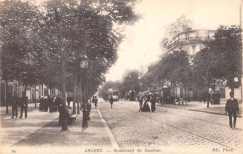 Carte postale ancienne Angers - Boulevard De Saumur à Angers
