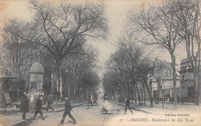 Carte postale ancienne Angers - Boulevard Du Roi Rene à Angers