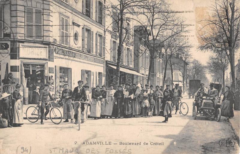 Carte postale ancienne Adamville - Saint Maur Des Fosses - Boulevard De Creteil
