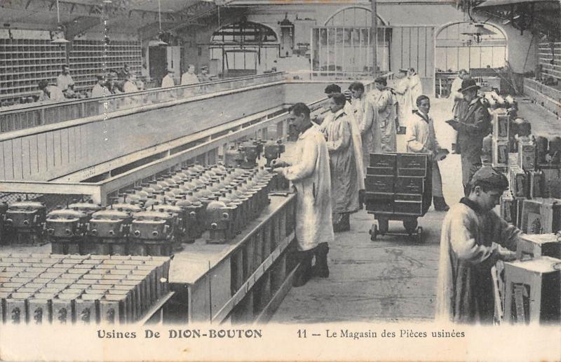 Carte postale ancienne Puteaux - Usine De Dion Bouton - Le Magasin Des Pieces Usinees à Puteaux