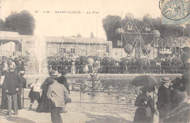 Carte postale ancienne Saint Cloud - La Fete Foraine à Saint-Cloud