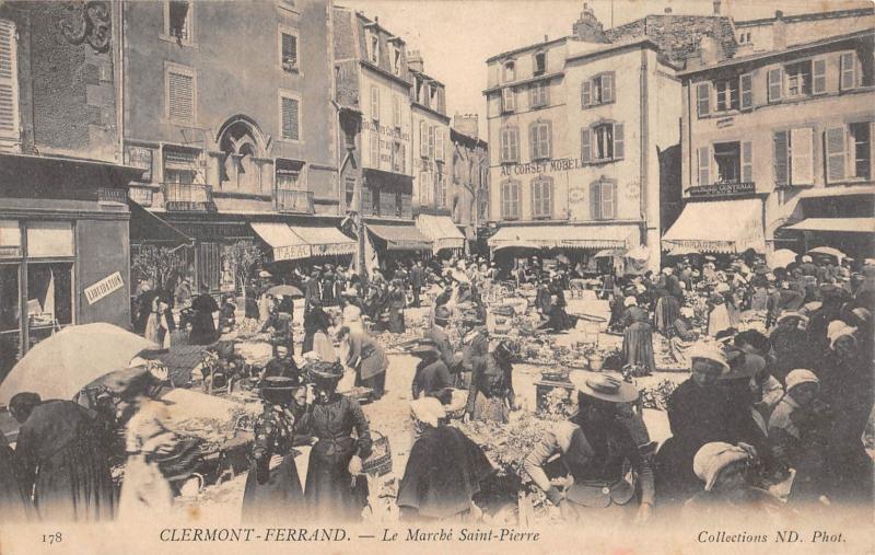 Carte postale ancienne Clermont Ferrand - Le Marche Saint Pierre à Clermont-Ferrand