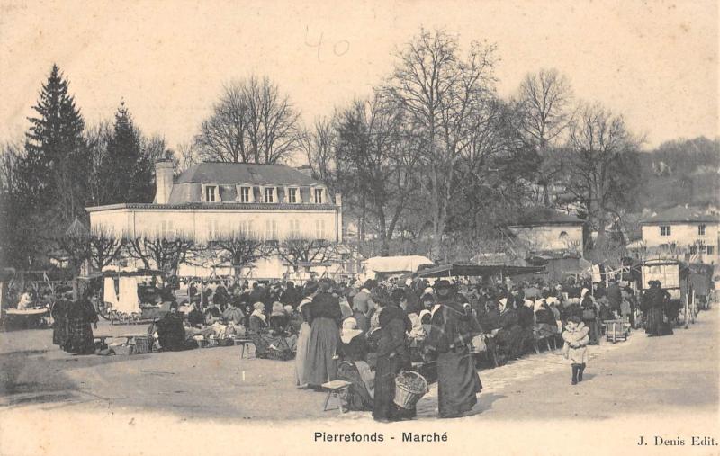 Carte postale ancienne Pierrefonds - Marche à Pierrefonds