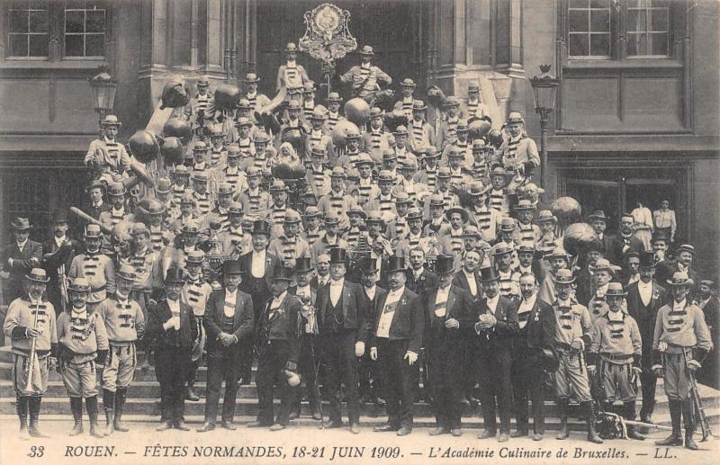 Carte postale ancienne Rouen - Fetes Normandes 1909 - L'Academie Culinaire De Bruxelles à Rouen