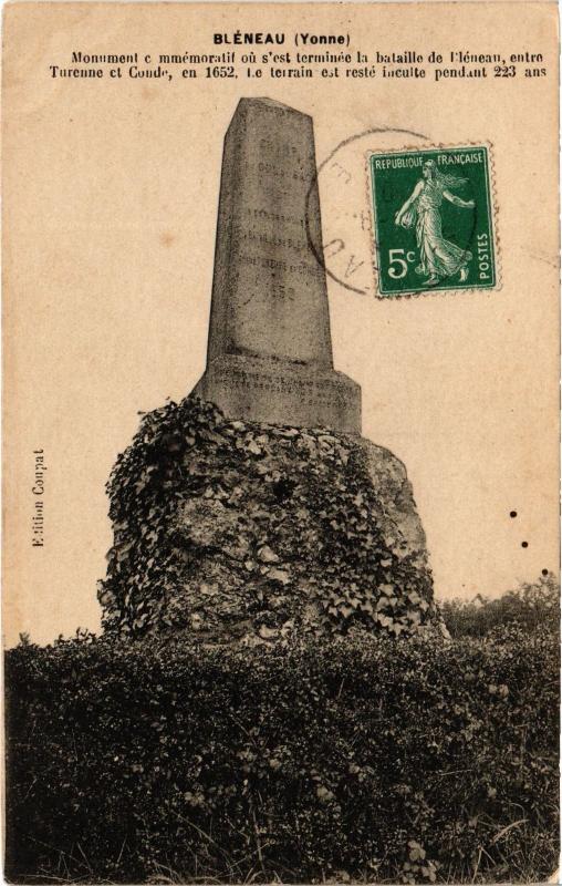 Carte postale ancienne Bleneau Monument des Enfants