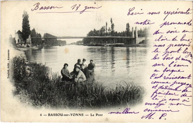 Carte postale ancienne Bassou le pont à Bassou