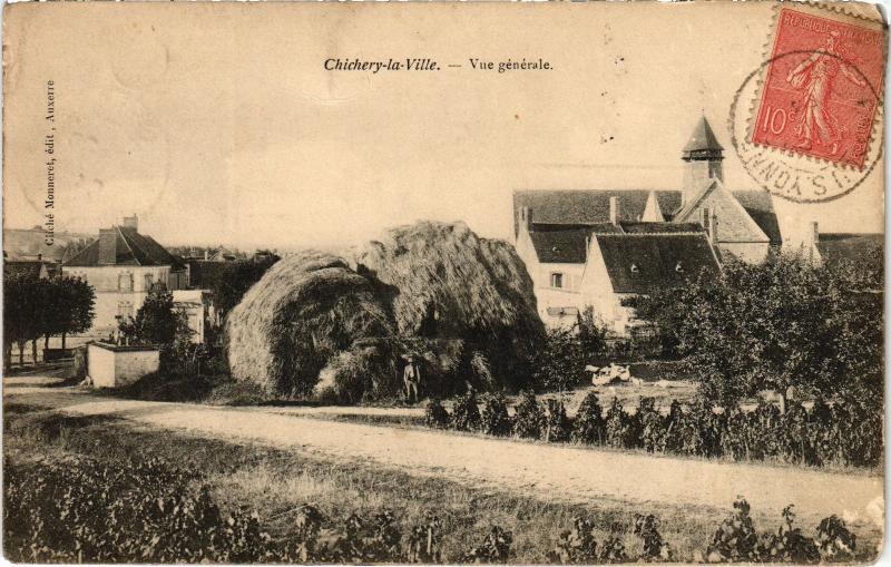 Carte postale ancienne Chichery vue generale à Chichery