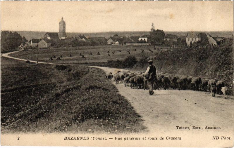 Carte postale ancienne Bazarnes vue generale à Bazarnes