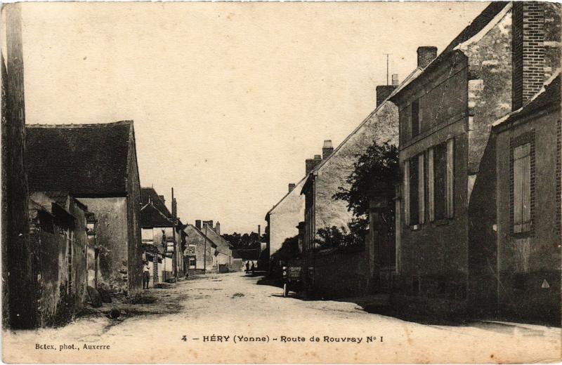 Carte postale ancienne Hery Route de Rouvray à Rouvray