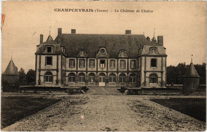 Carte postale ancienne Champcevrais CHateau de Chatre à Champcevrais