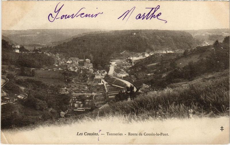 Carte postale ancienne Tanneries Route de Cousin le Pont