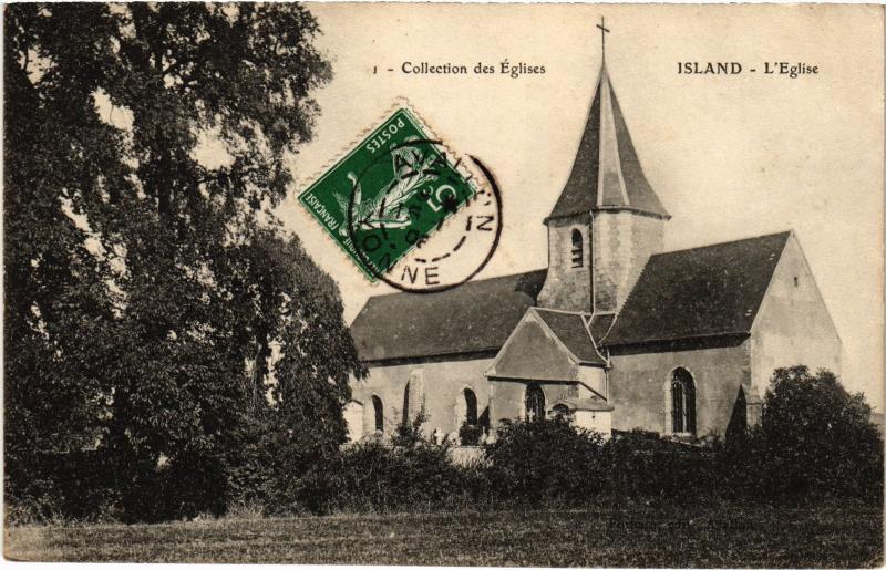 Carte postale ancienne Island eglise à Island
