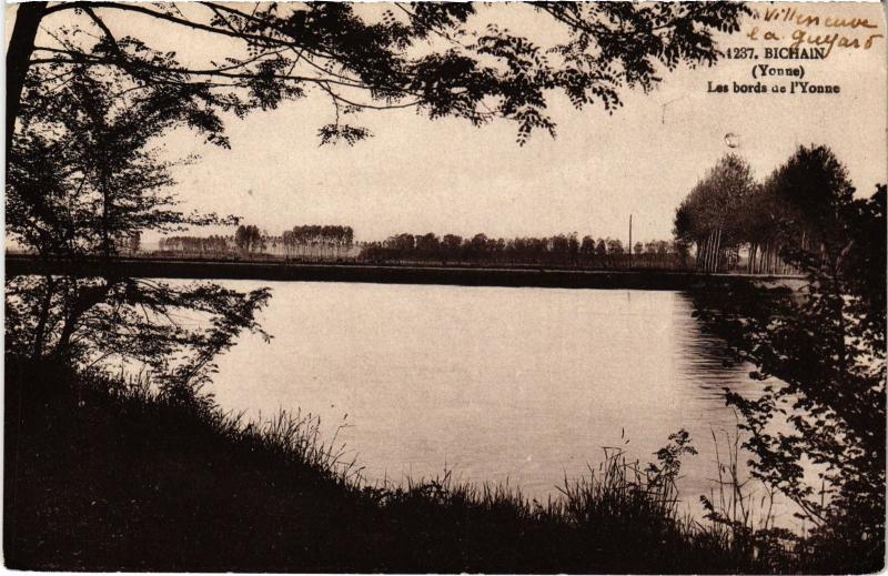 Carte postale ancienne Bichain Bords de l'Yonne