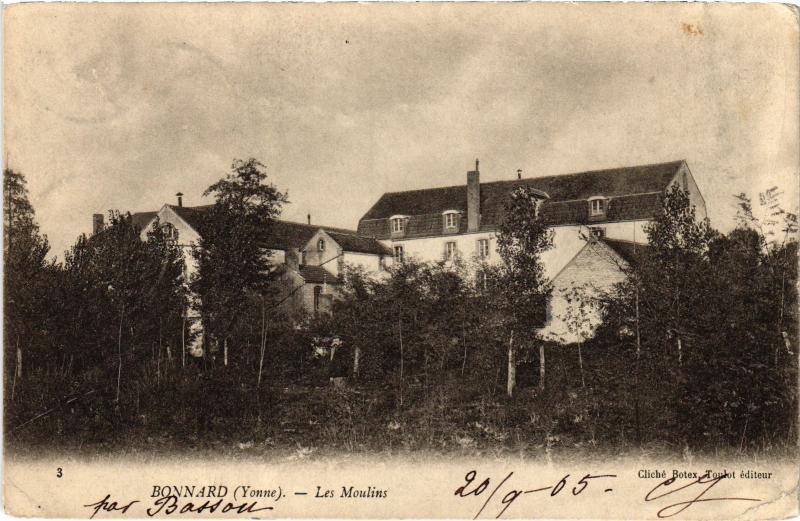 Carte postale ancienne Bonnard les moulins à Bonnard