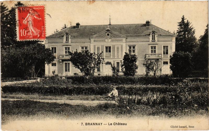 Carte postale ancienne Brannay le chateau à Brannay