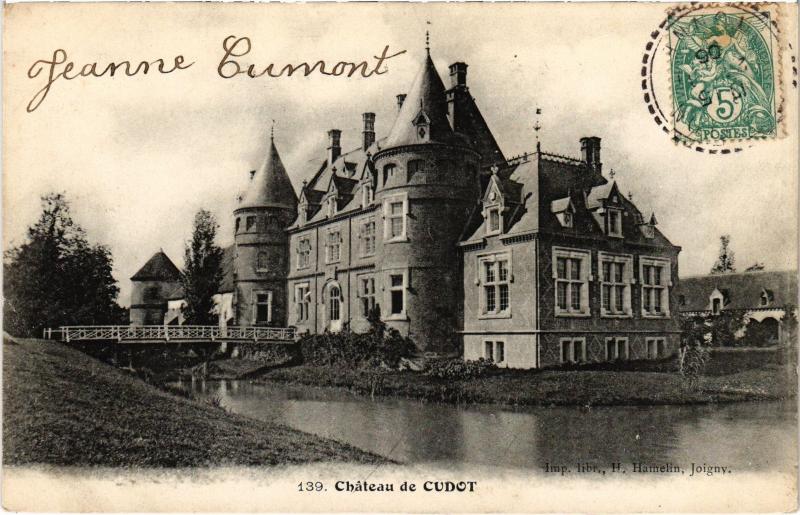 Carte postale ancienne Cudot le chateau à Cudot