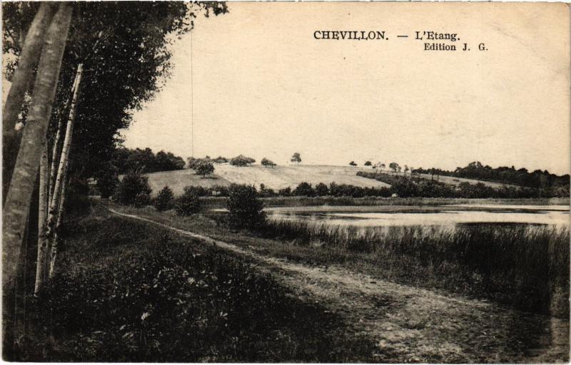 Carte postale ancienne Chevillon etang à Villon