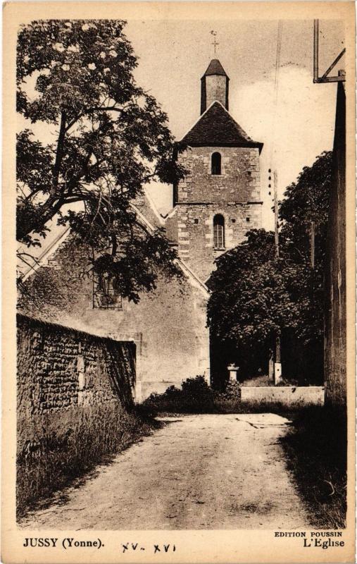 Carte postale ancienne Jussy eglise à Jussy