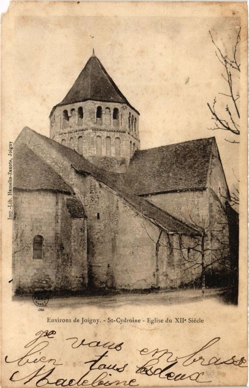 Carte postale ancienne St Cydroine eglise