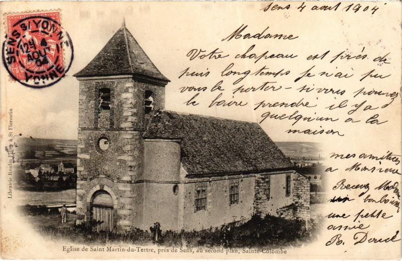 Carte postale ancienne St Martin du Tertre eglise