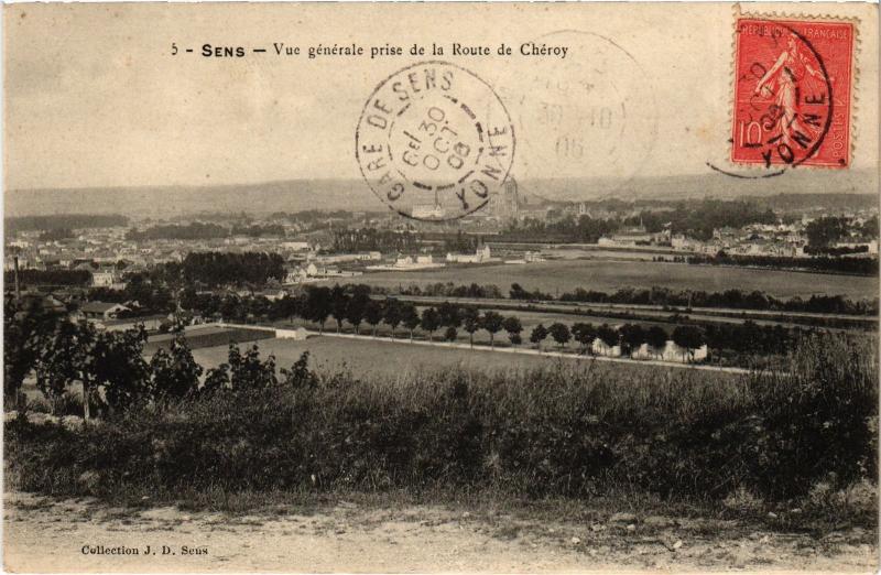 Carte postale ancienne Sens vue generale