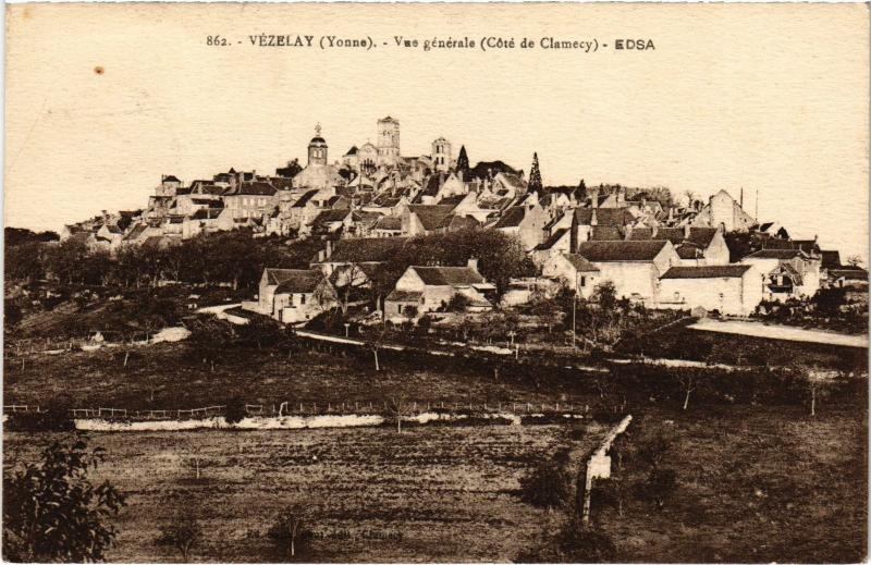 Carte postale ancienne Vezelay vue generale