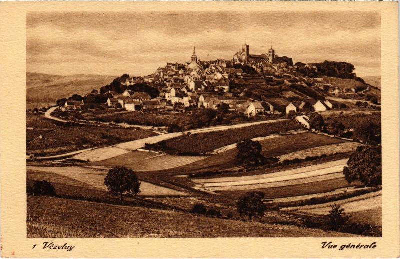 Carte postale ancienne Vezelay vue generale