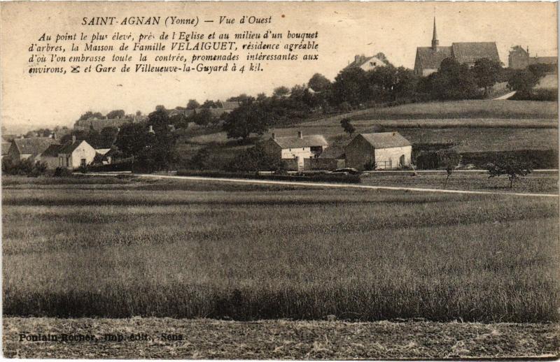Carte postale ancienne St Agnan