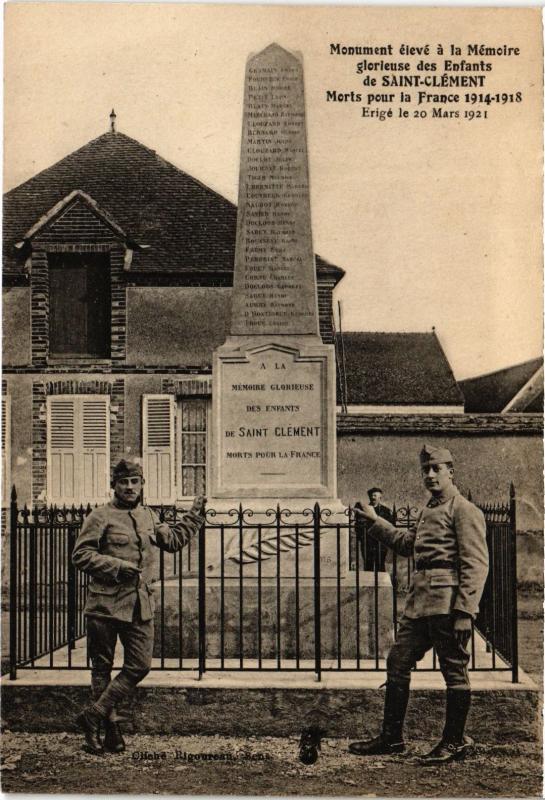 Carte postale ancienne St Clement Monument des Enfants