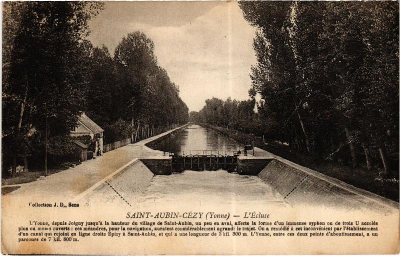 Carte postale ancienne St Auban ecluse