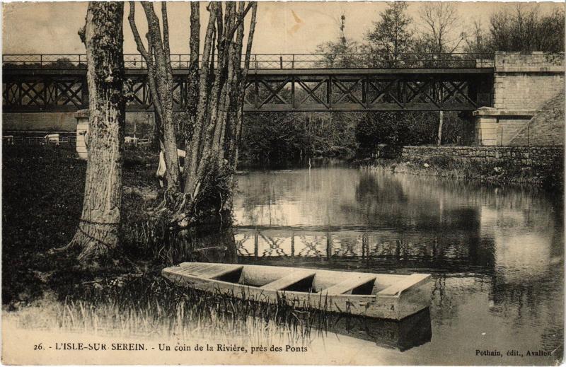 Carte postale ancienne L'Isle sur Serein un coin de la Riviere à L'Isle-sur-Serein