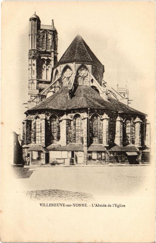Carte postale ancienne Villeneuve sur Yonne eglise à Villeneuve-sur-Yonne