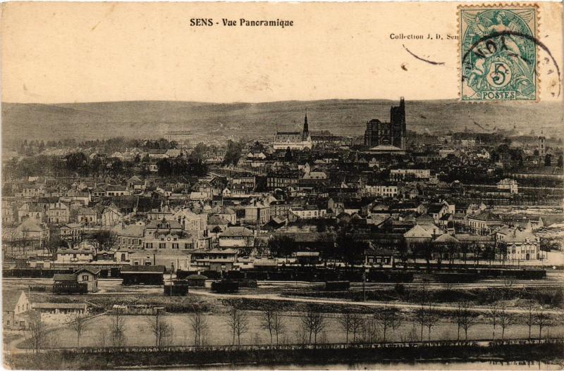 Carte postale ancienne Sens vue panoramique