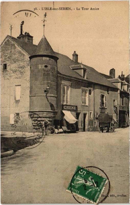 Carte postale ancienne L'Isle sur Serein Tour Amiot à L'Isle-sur-Serein