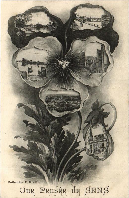 Carte postale ancienne Sens souvenir
