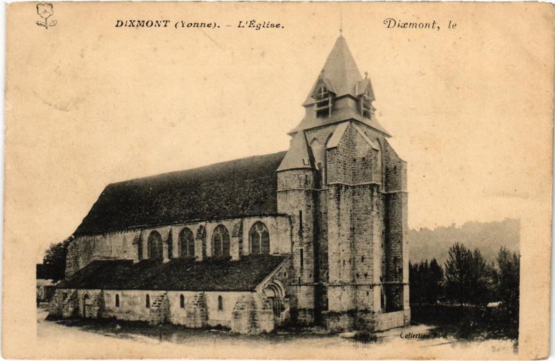 Carte postale ancienne Dixmont eglise à Dixmont