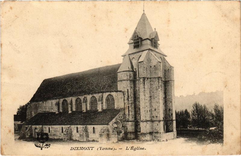 Carte postale ancienne Dixmont eglise à Dixmont