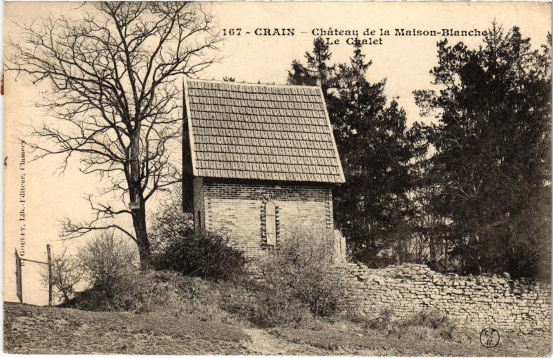Carte postale ancienne Crain Chateau de la Maison Blanche à Crain